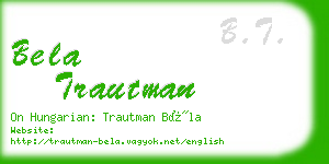 bela trautman business card